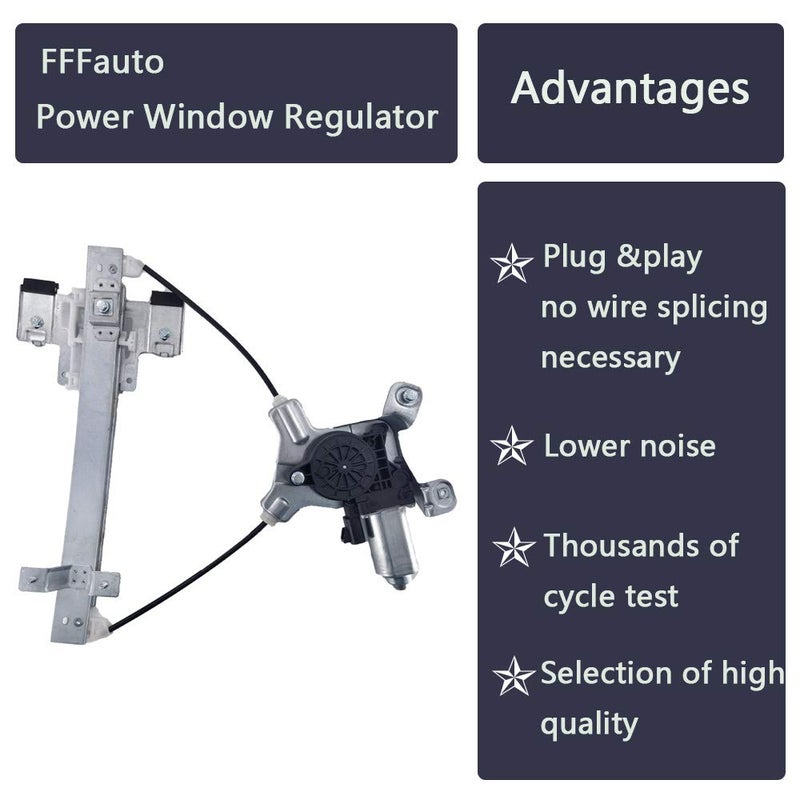 FFFauto 741-390 Rear Driver Left Side Power Window Regulator Motor Compatible with 2007-2014 Cadillac Escalade(NOT FIT ESV or EXT)/2007-2014 Chevy Tahoe/2007-2014 GMC Yukon(NOT FIT XL),4 Door - Image 4